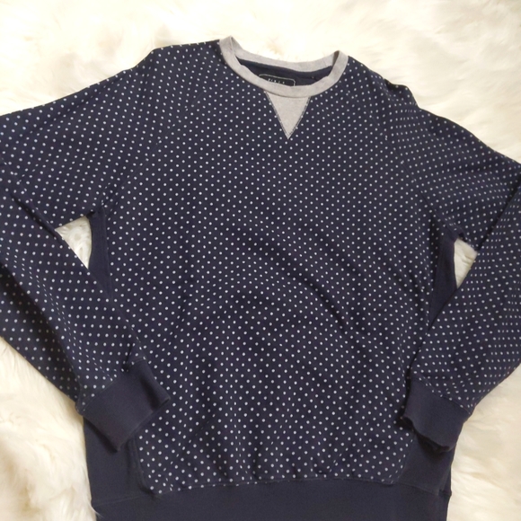 21Men Forever 21 Men Navy Blue Polka Dot Sweater Small - Picture 2 of 8